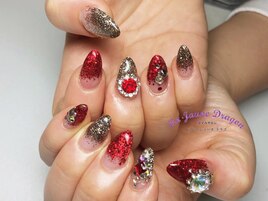 グリッターグラデーションネイル