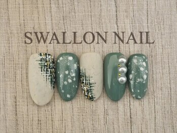 スワロンネイル(SWALLON NAIL)/１・２月定額ネイル