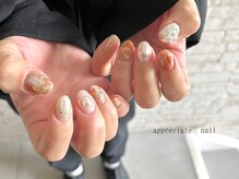 アプリシーエイトネイル(appreciate nail)/雪の結晶ネイル♪