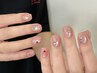 【オシャレ】☆自爪マグネットネイルワンカラーストーンつけ放題¥ 6000