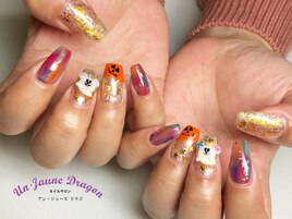 【自爪ネイル】ハロウィンネイル