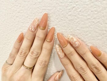ニキ ヘアー ネイル(niki hair nail)/ロングオレンジ