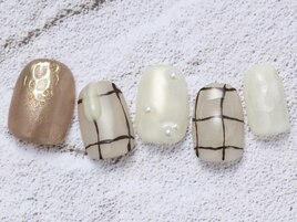 チェックぽこnail¥8300