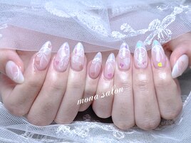 リボンハートホロネイル
