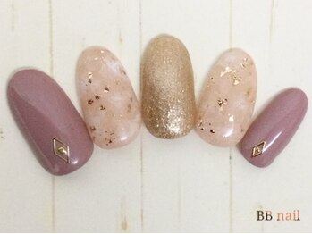 ビービーネイル 所沢店(BB)/マーブル×金箔