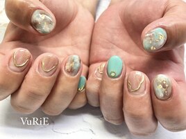 ニュアンス/ミラーネイル
