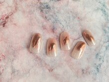 ミーム(meme)/塗りかけニュアンスミラーネイル