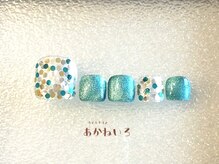 ネイルサロン あかねいろ/ホログラム　フットネイル