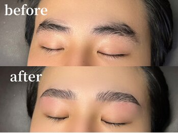 エムズアイブロウ 難波店(M’sアイブロウ)/メンズHBL☆before→After #眉毛