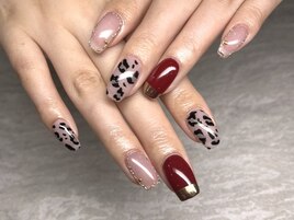 ジェル◆大人レオパードネイル
