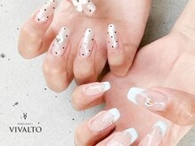 ワールド ビューティ ヴィヴァルト 宝塚店(WORLD BEAUTY VIVALTO)/フレンチネイル/ドット