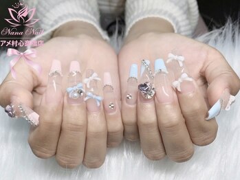 ナナネイル アメ村心斎橋店(NaNa Nail)の写真/【心斎橋5分★】可愛いが沢山詰まったネイルをご提供♪虜になる最旬デザインでずっと見ていたくなる指先へ*