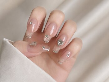 aire. nails & eye【まつげパーマ/マツエク/LED/ワンホン/ニュアンス/フィルイン】の写真/【長さ出し10本＋アート¥13800～】ちゅるんとした韓国ネイルやワンホンネイルを美フォルムでもっと可愛く♪