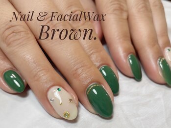 ブラウン(Brown.)/ビジューネイル