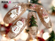 ネイリックス アヴェニール(NAILX avenir)/ゴールドラメクリスマス