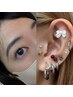 【注目度No.1◎】まつ毛パーマ×耳つぼジュエリー10パーツ迄
