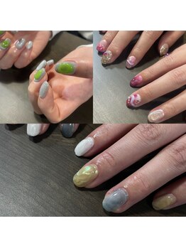 ネイルサロン ラメール(La mer)の写真/主婦の方やカジュアル派も楽しめるショートnail☆仕事柄、爪が伸ばせない方も可愛いデザインあり◎