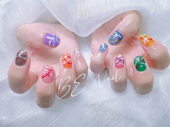 ビーネイル 新松戸(BE NAIL)/ヨーヨー花火デザイン