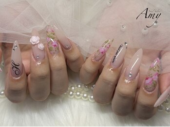エイミー 大宮店(AMY)/花柄ガーリーネイル！