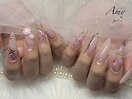花柄ガーリーネイル!