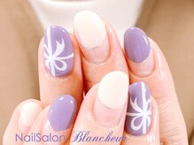 ネイルサロン ブランシュール(Nail Salon Blancheur)/【丸フレンチ＆リボンネイル】