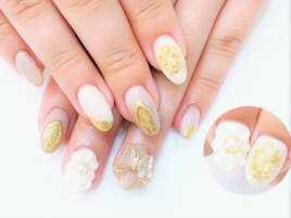 ジェル放題：ぷっくりクリア花