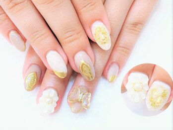 ネイルコレクション ピンク(Nail Collection Pink)/ジェル放題：ぷっくりクリア花