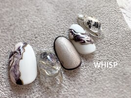 クリアニュアンスマーブルネイル