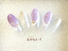 ネイルサロン あかねいろ/夏色マグネット　フレンチネイル