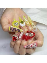 アン ジョーヌドラゴ/【ロングネイル】ゴテゴテネイル