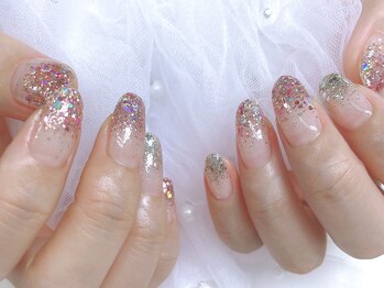 トイロ 西院店(TOIRO)/《ラメグラ》ピンク × ゴールド