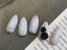 ネイルアヴァンス 京橋店(Nail AVANCE.)/甘辛ホワイトチークネイル