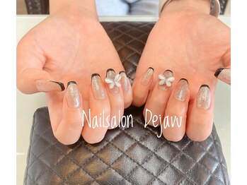 デジャヴ(Dejavu)/ラメ×フレンチネイル