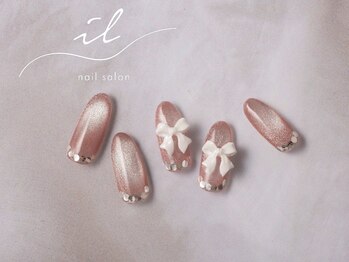 イル 神戸店/マグネット×ホログラムネイル