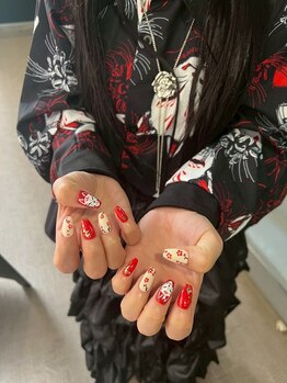 リリフリー(riri Free)/和柄アートネイル　着物ネイル