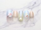 青空桜ネイル全員￥7980