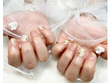 はあとねいる 宇都宮御幸ヶ原店/キラキラりぼんネイル