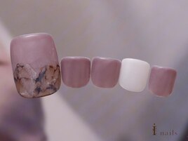 紫陽花カラーフットネイル