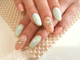 ピンク＆ブルーマーブル