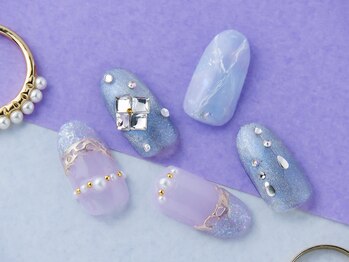 カラーズ 浜松店(colors)/ストーンあじさいネイル☆