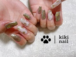 キラキラハートネイル