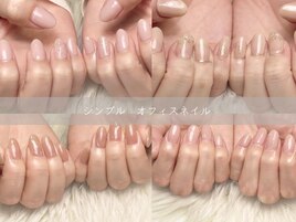 シンプルに可愛くオフィスネイル