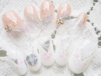 ネイルサロン ヴェリィ 横浜店(NAIL SALON Very)/ブライダル幅広ART¥7040～