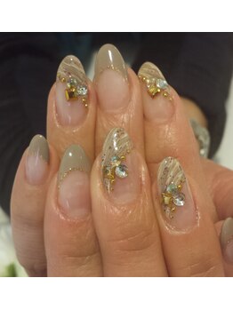 ネイルサロンシャネイル/マーブルフレンチ