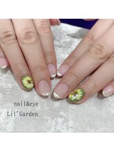 リルガーデン 新宿南口(Lil' Garden)/ガラスフレンチ×ひまわりネイル