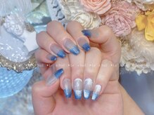 レアネイル 渋谷店(Le’a nail)/フレンチ☆マグネット追加+2000