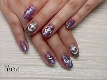 モア(moa)/ラメ ハート マグ