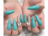 【GEL-X/10本長さ出し】韓国風ワンホンデザイン ￥12,000