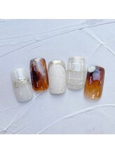 ネイルアンドまつげ リュフェール 五反田(Nail Lufaire)/べっ甲ニュアンス