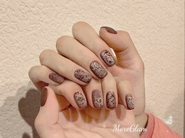 柄　柄ネイル　フラワーネイル